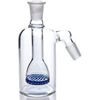 Los mejores  - Mini colector de cenizas de vidrio hecho a mano con inserto de disco azul para adaptador de tubería de vidrio Bongs…